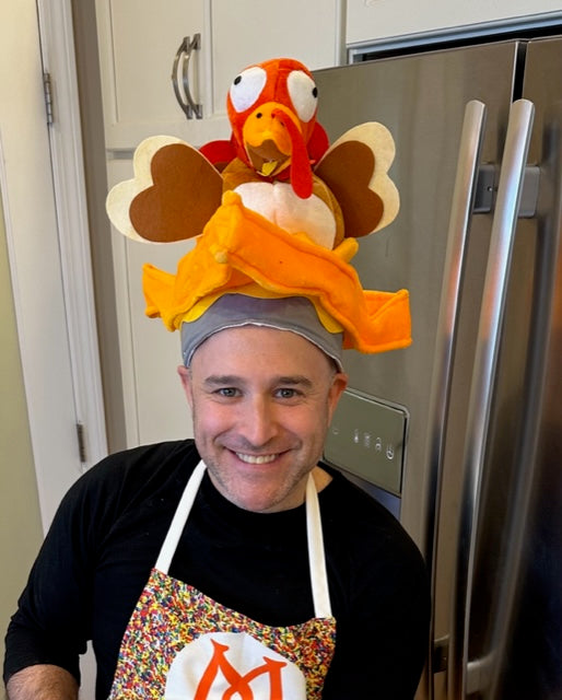 Thanksgiving Series Classes: Turkey Shaped Centerpiece, Candied Pecan and Cranberry Babka, Challah Stuffing and Stuffing Muffins, and Sweet Potato Pie  🦃